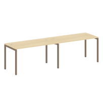 Metal System Quattro Р. ст. на 2 раб. места на П-образном м/к 40БП.СМ-2.3 Акация/Антрацит металл 2800*720*750 Metal System Quattro Р. ст. на 2 раб. места на П-образном м/к 40БП.СМ-2.3 Акация/Антрацит металл 2800*720*750
