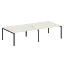 Metal System Quattro Р. ст. на 4 раб. места на П-образном м/к 50БП.СМ-4.4 Акация/Антрацит металл 3200*1475*750 Metal System Quattro Р. ст. на 4 раб. места на П-образном м/к 50БП.СМ-4.4 Акация/Антрацит металл 3200*1475*750