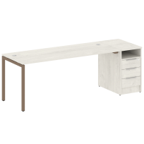 Metal System Quattro Р. ст. с тумбой на П-образном м/к 40БП.РС-СТП-1.5 Акация/Антрацит металл 2212*720*750 Metal System Quattro Р. ст. с тумбой на П-образном м/к 40БП.РС-СТП-1.5 Акация/Антрацит металл 2212*720*750