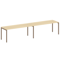 Metal System Quattro Р. ст. на 2 раб. места на П-образном м/к 40БП.СМ-2.5 Акация/Антрацит металл 3600*720*750 Metal System Quattro Р. ст. на 2 раб. места на П-образном м/к 40БП.СМ-2.5 Акация/Антрацит металл 3600*720*750