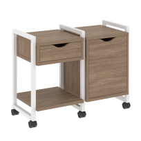Loft Тумба на колесных опорах наборная. Вариант №3 VR.L-TN-3.K Тиквуд тёмный/Чёрный металл 970×460×767 Loft Тумба на колесных опорах наборная. Вариант №3 VR.L-TN-3.K Тиквуд тёмный/Чёрный металл 970×460×767