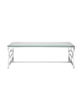 Журнальный стол 120×60 БРУКЛИН серебро Журнальный стол 120×60 БРУКЛИН серебро