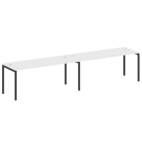 Metal System Quattro Р. ст. на 2 раб. места на П-образном м/к 40БП.СМ-2.5 Акация/Антрацит металл 3600*720*750 Metal System Quattro Р. ст. на 2 раб. места на П-образном м/к 40БП.СМ-2.5 Акация/Антрацит металл 3600*720*750