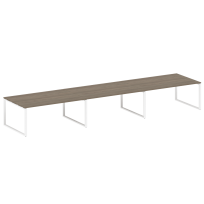 Metal System Перег. стол (3 столешницы) на О-оразном м/к БО.ПРГ-3.5 Акация/Антрацит металл 5400*1235*750