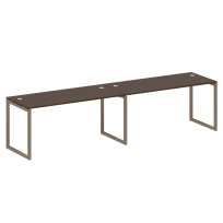 Metal System Quattro Р. ст. на 2 раб. места на О-образном м/к 40БО.СМ-2.4 Акация/Антрацит металл 3200*720*750 Metal System Quattro Р. ст. на 2 раб. места на О-образном м/к 40БО.СМ-2.4 Акация/Антрацит металл 3200*720*750