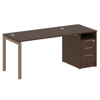 Metal System Quattro Р. ст. с тумбой на П-образном м/к 50БП.РС-СТП-1.3 Акация/Антрацит металл 1812*720*750 Metal System Quattro Р. ст. с тумбой на П-образном м/к 50БП.РС-СТП-1.3 Акация/Антрацит металл 1812*720*750