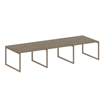 Metal System Quattro Перег. стол (3 столешницы) на О-оразном м/к 40БО.ПРГ-3.2 Акация/Антрацит металл 3600*1235*750 Metal System Quattro Перег. стол (3 столешницы) на О-оразном м/к 40БО.ПРГ-3.2 Акация/Антрацит металл 3600*1235*750