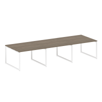 Metal System Quattro Перег. стол (3 столешницы) на О-оразном м/к 40БО.ПРГ-3.2 Акация/Антрацит металл 3600*1235*750 Metal System Quattro Перег. стол (3 столешницы) на О-оразном м/к 40БО.ПРГ-3.2 Акация/Антрацит металл 3600*1235*750