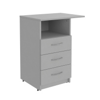 Тумба для документов приставная левая Simple SC-3D.2(L) Серый 600×450×760