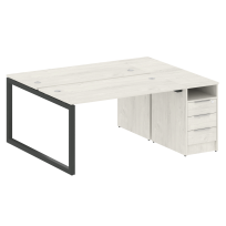 Metal System Quattro Р. ст. с тумбой на О-образном м/к 50БО.РС-СТП-2.3 Акация/Антрацит металл 1812*1475*750 Metal System Quattro Р. ст. с тумбой на О-образном м/к 50БО.РС-СТП-2.3 Акация/Антрацит металл 1812*1475*750