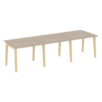 Onix Wood Стол переговорный (3 столешницы) OW.PRG-3.1 Белый бриллиант/Дуб светлый/Белый металл 2940*980*750 Onix Wood Стол переговорный (3 столешницы) OW.PRG-3.1 Белый бриллиант/Дуб светлый/Белый металл 2940*980*750