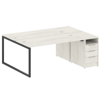 Metal System Quattro Р. ст. с тумбой на О-образном м/к 40БО.РС-СТП-2.4 Акация/Антрацит металл 2012*1475*750 Metal System Quattro Р. ст. с тумбой на О-образном м/к 40БО.РС-СТП-2.4 Акация/Антрацит металл 2012*1475*750
