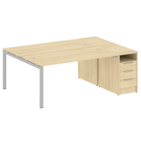 Metal System Quattro Р. ст. с тумбой на П-образном м/к 50БП.РС-СТП-2.4 Акация/Антрацит металл 2012*1475*750 Metal System Quattro Р. ст. с тумбой на П-образном м/к 50БП.РС-СТП-2.4 Акация/Антрацит металл 2012*1475*750