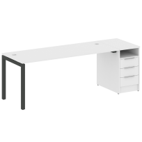 Metal System Quattro Р. ст. с тумбой на П-образном м/к 50БП.РС-СТП-1.5 Акация/Антрацит металл 2212*720*750 Metal System Quattro Р. ст. с тумбой на П-образном м/к 50БП.РС-СТП-1.5 Акация/Антрацит металл 2212*720*750