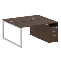 Metal System Quattro Р. ст. с тумбой на О-образном м/к 40БО.РС-СТП-2.2 Акация/Антрацит металл 1612*1475*750 Metal System Quattro Р. ст. с тумбой на О-образном м/к 40БО.РС-СТП-2.2 Акация/Антрацит металл 1612*1475*750
