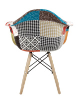Кресло Eames DSW пэчворк черно-белое Кресло Eames DSW пэчворк черно-белое