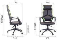 Кресло для руководителя Everprof Trio Grey TM Ткань Салатовый Кресло для руководителя Everprof Trio Grey TM Ткань Салатовый