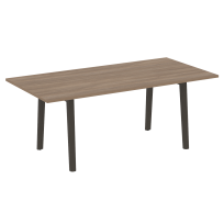 Onix Wood Direct Стол переговорный OW.PRG-19 Белый бриллиант/Дуб светлый/Белый металл 1980*980*750 Onix Wood Direct Стол переговорный OW.PRG-19 Белый бриллиант/Дуб светлый/Белый металл 1980*980*750