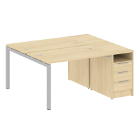 Metal System Quattro Р. ст. с тумбой на П-образном м/к 50БП.РС-СТП-2.2 Акация/Антрацит металл 1612*1475*750 Metal System Quattro Р. ст. с тумбой на П-образном м/к 50БП.РС-СТП-2.2 Акация/Антрацит металл 1612*1475*750