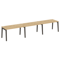 Onix Wood Рабочая станция OW.RS-3.3.8 Белый бриллиант/Дуб светлый/Белый металл 4140*800*750