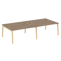 Onix Wood Рабочая станция OW.D.RS-4.4.7 Белый бриллиант/Дуб светлый/Белый металл 3160*1475*750