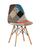 Стул Eames DSW пэчворк черно-белый Стул Eames DSW пэчворк черно-белый