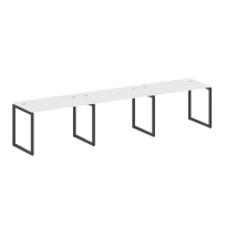 Metal System Quattro Р. ст. на 3 раб. места на О-образном м/к 40БО.СМ-3.2 Акация/Антрацит металл 3600*720*750 Metal System Quattro Р. ст. на 3 раб. места на О-образном м/к 40БО.СМ-3.2 Акация/Антрацит металл 3600*720*750