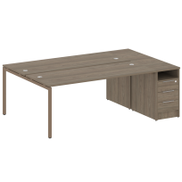 Metal System Quattro Р. ст. с тумбой на П-образном м/к 40БП.РС-СТП-2.5 Акация/Антрацит металл 2212*1475*750 Metal System Quattro Р. ст. с тумбой на П-образном м/к 40БП.РС-СТП-2.5 Акация/Антрацит металл 2212*1475*750
