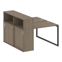 Metal System Quattro Р. ст. с шкафом-купе на О-образном м/к 40БО.РС-СШК-2.1 Т Акация/Антрацит металл 1410*1475*1098 Metal System Quattro Р. ст. с шкафом-купе на О-образном м/к 40БО.РС-СШК-2.1 Т Акация/Антрацит металл 1410*1475*1098