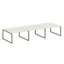 Metal System Quattro Р. ст. на 6 раб. места на О-образном м/к 50БО.СМ-6.3 Акация/Антрацит металл 4200*1475*750 Metal System Quattro Р. ст. на 6 раб. места на О-образном м/к 50БО.СМ-6.3 Акация/Антрацит металл 4200*1475*750