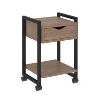 Loft Тумба на колесных опорах с ящиком и полкой VR.L-T1.K Тиквуд светлый/Антрацит металл 500×460×767 Loft Тумба на колесных опорах с ящиком и полкой VR.L-T1.K Тиквуд светлый/Антрацит металл 500×460×767