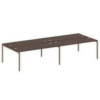 Metal System Quattro Р. ст. на 4 раб. места на П-образном м/к 40БП.СМ-4.5 Акация/Антрацит металл 3600*1475*750 Metal System Quattro Р. ст. на 4 раб. места на П-образном м/к 40БП.СМ-4.5 Акация/Антрацит металл 3600*1475*750