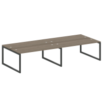 Metal System Quattro Р. ст. на 4 раб. места на О-образном м/к 50БО.СМ-4.5 Акация/Антрацит металл 3600*1475*750 Metal System Quattro Р. ст. на 4 раб. места на О-образном м/к 50БО.СМ-4.5 Акация/Антрацит металл 3600*1475*750