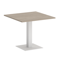 Home Office Стол квадратный VR.SP-5-90.2 Тиквуд светлый/Белый металл 900*900*753 Home Office Стол квадратный VR.SP-5-90.2 Тиквуд светлый/Белый металл 900*900*753