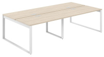 Стол-бенч с лючком Allegro / 2400×1638×750 / Профиль О-образный: 70×20 Белый / Столешница: Белый / AG.147.WH.L.72.WH Стол-бенч с лючком Allegro / 2400×1638×750 / Профиль О-образный: 70×20 Белый / Столешница: Белый / AG.147.WH.L.72.WH