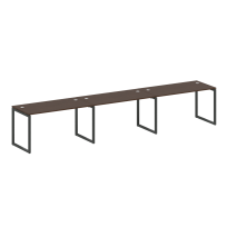 Metal System Quattro Р. ст. на 3 раб. места на О-образном м/к 40БО.СМ-3.3 Акация/Антрацит металл 4200*720*750 Metal System Quattro Р. ст. на 3 раб. места на О-образном м/к 40БО.СМ-3.3 Акация/Антрацит металл 4200*720*750