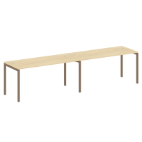 Metal System Quattro Р. ст. на 2 раб. места на П-образном м/к 40БП.СМ-2.4 Акация/Антрацит металл 3200*720*750 Metal System Quattro Р. ст. на 2 раб. места на П-образном м/к 40БП.СМ-2.4 Акация/Антрацит металл 3200*720*750