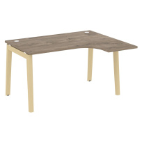 Onix Wood Стол эргономичный правый OW.SA-3 (R) Белый бриллиант/Дуб светлый/Белый металл 1380*1180*750 (800/460)
