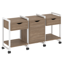 Loft Тумба на колесных опорах наборная. Вариант №6 VR.L-TN-6.K Тиквуд тёмный/Чёрный металл 1440×460×767 Loft Тумба на колесных опорах наборная. Вариант №6 VR.L-TN-6.K Тиквуд тёмный/Чёрный металл 1440×460×767
