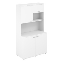 Офисная мини-кухня Sigma / 1200х600х2135 / Корпус: Белый, фасады: Белый /SG.1001.WH.WH Офисная мини-кухня Sigma / 1200х600х2135 / Корпус: Белый, фасады: Белый /SG.1001.WH.WH