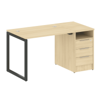 Metal System Quattro Р. ст. с тумбой на О-образном м/к 40БО.РС-СТП-1.1 Акация/Антрацит металл 1412*720*750 Metal System Quattro Р. ст. с тумбой на О-образном м/к 40БО.РС-СТП-1.1 Акация/Антрацит металл 1412*720*750