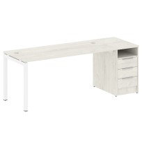 Metal System Quattro Р. ст. с тумбой на П-образном м/к 50БП.РС-СТП-1.4 Акация/Антрацит металл 2012*720*750 Metal System Quattro Р. ст. с тумбой на П-образном м/к 50БП.РС-СТП-1.4 Акация/Антрацит металл 2012*720*750