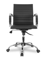 Кресло офисное College CLG-620 LXH-B BLACK Кожа PU Черный / Крестовина хром