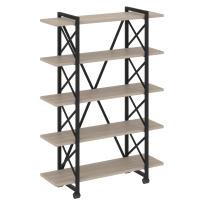 Loft Стеллаж на колесных опорах-5 полок VR.L-MST.K-5.8V Тиквуд тёмный/Чёрный металл 1200×400×1704 Loft Стеллаж на колесных опорах-5 полок VR.L-MST.K-5.8V Тиквуд тёмный/Чёрный металл 1200×400×1704
