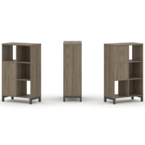 Стеллаж-перегородка двухсторонний средний трёхъярусный Style Project SN.NSD-321 Тиквуд Светлый/Металл Белый 754×400×1248 Стеллаж-перегородка двухсторонний средний трёхъярусный Style Project SN.NSD-321 Тиквуд Светлый/Металл Белый 754×400×1248