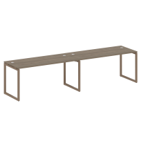 Metal System Quattro Р. ст. на 2 раб. места на О-образном м/к 40БО.СМ-2.4 Акация/Антрацит металл 3200*720*750 Metal System Quattro Р. ст. на 2 раб. места на О-образном м/к 40БО.СМ-2.4 Акация/Антрацит металл 3200*720*750