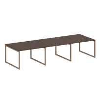 Metal System Quattro Перег. стол (3 столешницы) на О-оразном м/к 40БО.ПРГ-3.2 Акация/Антрацит металл 3600*1235*750 Metal System Quattro Перег. стол (3 столешницы) на О-оразном м/к 40БО.ПРГ-3.2 Акация/Антрацит металл 3600*1235*750