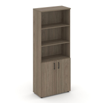 Шкаф для документов высокий широкий Style Project SN.STS.E-101 / Акация Лорка – Белый – Черные ручки / 796×400×1982 Шкаф для документов высокий широкий Style Project SN.STS.E-101 / Акация Лорка – Белый – Черные ручки / 796×400×1982