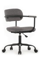 Кресло Kolin W-231 Чёрный каркас/Голубая ткань 600×600×750-830