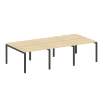 Metal System Quattro Р. ст. на 6 раб. места на П-образном м/к 50БП.СМ-6.1 Акация/Антрацит металл 3000*1475*750 Metal System Quattro Р. ст. на 6 раб. места на П-образном м/к 50БП.СМ-6.1 Акация/Антрацит металл 3000*1475*750